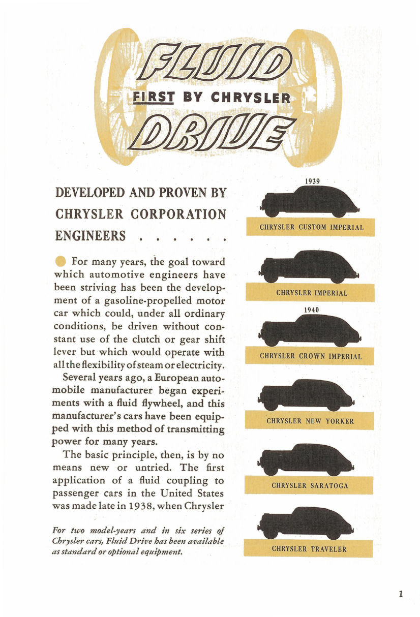 1940 Chrysler Fluid Drive Folder Page 9